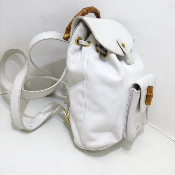 GUCCI BAMBOO BACKPACK WHITE - Picture 2 of 9